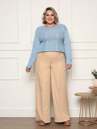 Calça plus size com elastico na cintura
